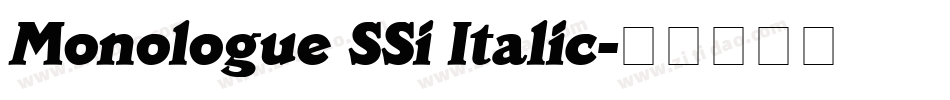 Monologue SSi Italic字体转换